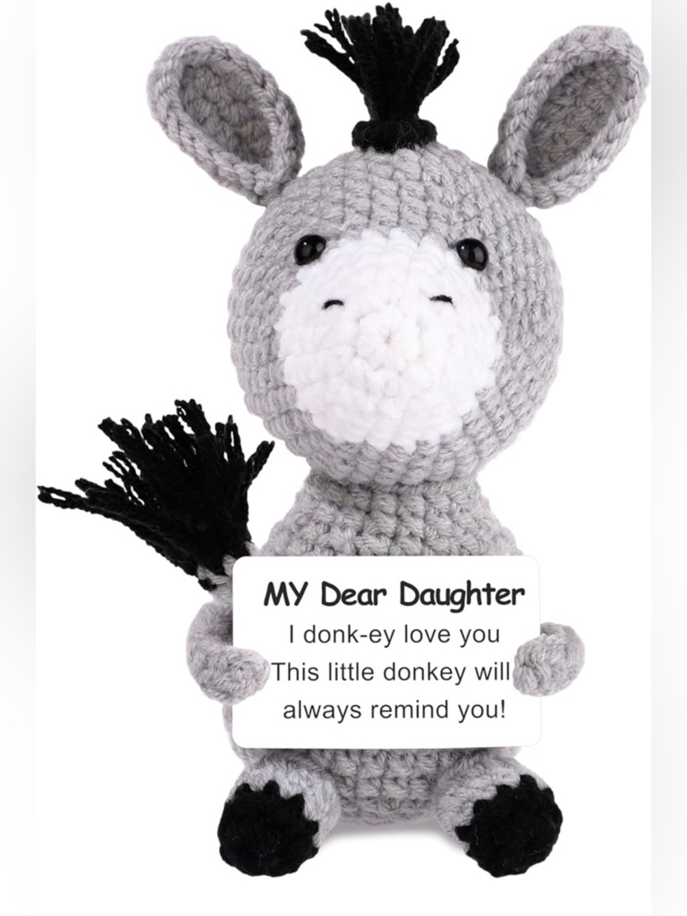 💜2026 Graduation Gifts Mini Funny Donkey Daughter Gifts from Mom Dad, Handmade